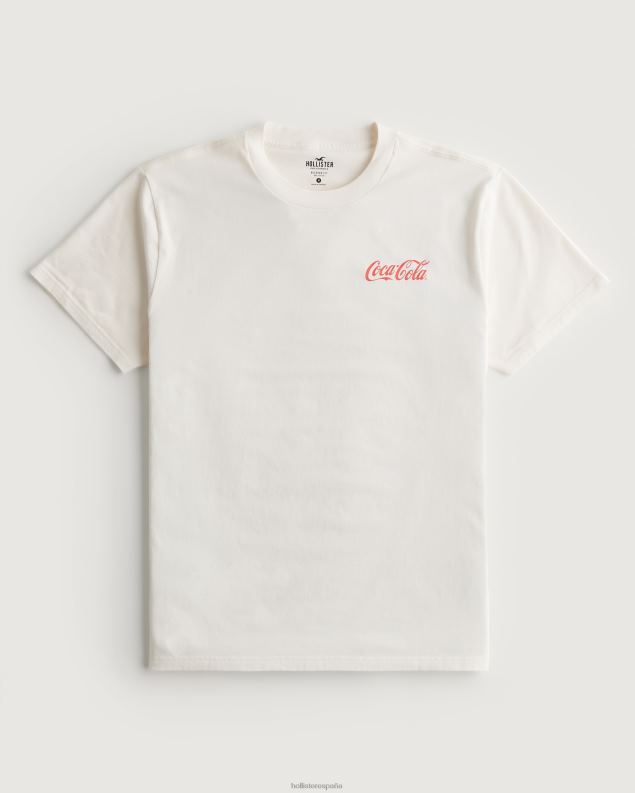 tapas hombres off white-coca-cola camiseta holgada con gráfico de coca-cola Hollister 0R4JP897